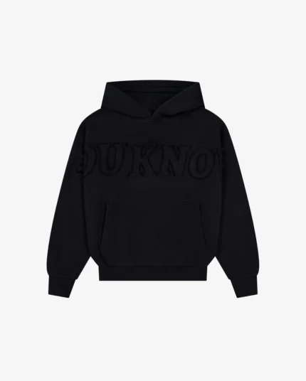 Distressed Applique Hoodie 2.0 | Washed Black