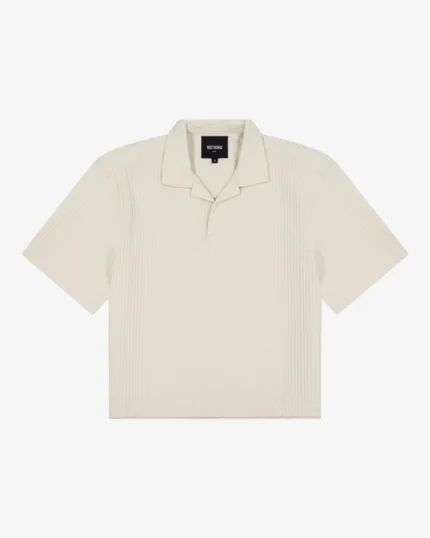 YouKnow Nothing Boxy Pintuck Polo | Ecru