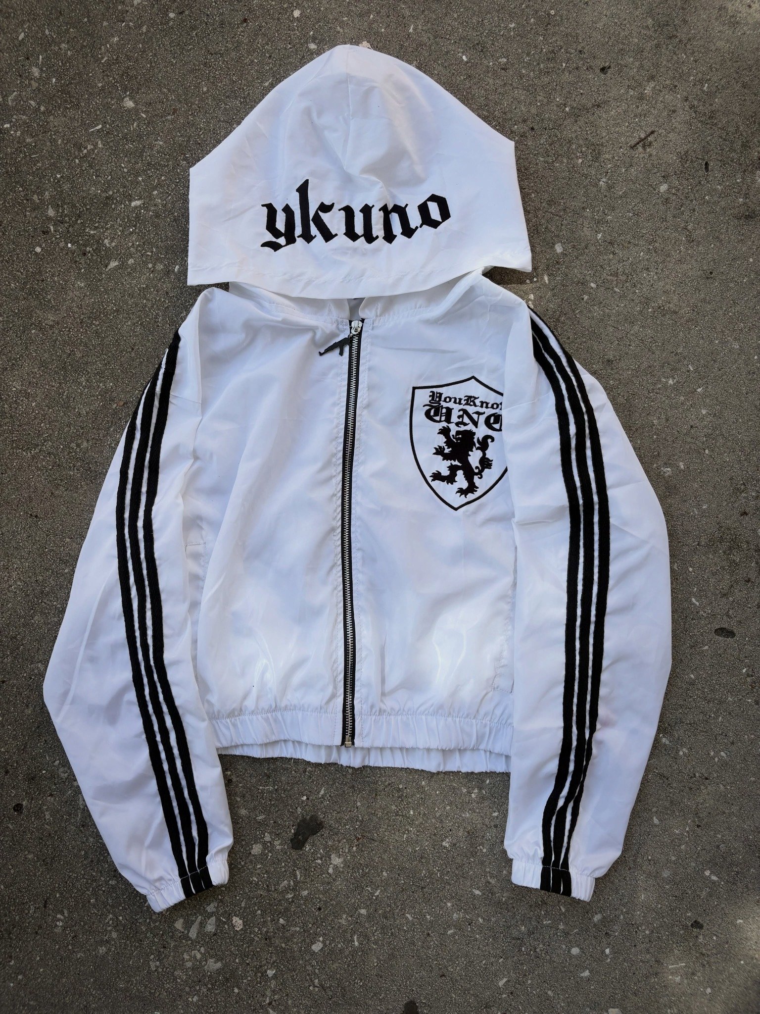 714949229_17891380575509195_446228721037850519_n (1) Ykuno White Crest Stripe Windbreaker Jacket