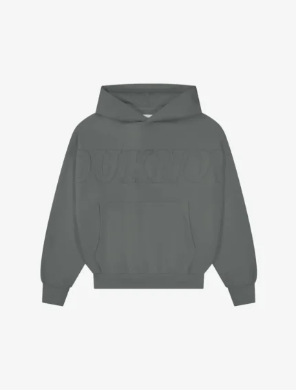 Distressed Applique Hoodie 2.0 | Washed Charcoal