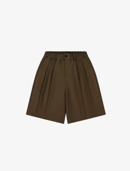 YouKnow Nothing Draped Pleated Shorts | Brown