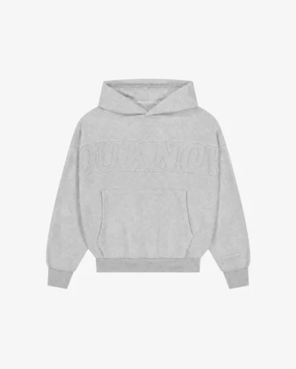 Distressed Applique Hoodie 2.0 | GREY MARLE