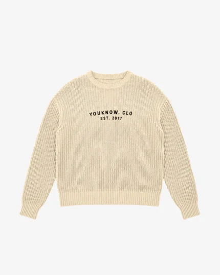 YouKnow Knit Chunky Crew Sweater | Wheat