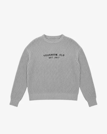 YouKnow Knit Chunky Crew Sweater | Grey
